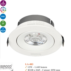 Đèn Spotlight Âm Trần Euroto 7W/10W/12W- LA481/LA482/LA483
