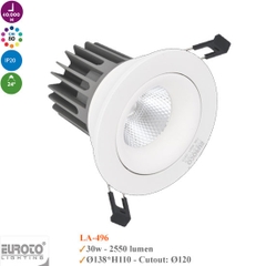 Đèn Spotlight Âm Trần Euroto 12W/18W/30W- LA494/LA495/LA496