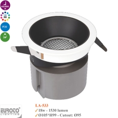 Đèn Spotlight Âm Trần Euroto 7W/12W/18W/30W- LA531/LA532/LA533/LA534