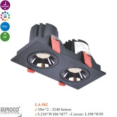 Đèn Spotlight Âm Trần Euroto LA-562 18w*2
