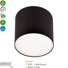 Đèn Lon Nổi Chống Chói Euroto 20W LN-212/LN-217
