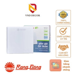 Đèn LED Ốp Trần Vuông LN12N Đế Nhựa RẠNG ĐÔNG
