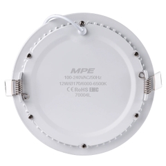 Đèn LED Panel Âm Trần Nhôm Mặt Tròn 12W MPE Seri RPL-12