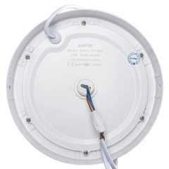 Đèn LED Panel Ốp Nổi Nhôm Mặt Tròn Cảm Biến Chuyển Động 12W Ánh Sáng Trắng SRPL-12T/MS