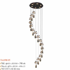 Đèn Thả Euroto T-6196/3
