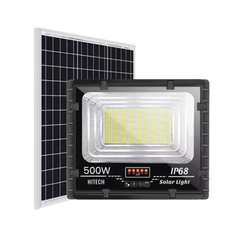 Đèn Pha Năng Lượng Mặt Trời 500W, Hitech Chip Led 5054-Ánh Sáng Trắng
