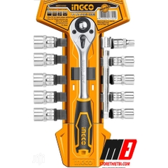 Bộ 12 đầu tuýp tay vặn 1/4" INGCO HKTS14122