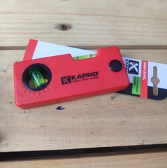 Thước Thủy Nivo Mini Kapro 245 (10cm) - Thân Kim Loại, Ống Thủy Xoay 360 Độ