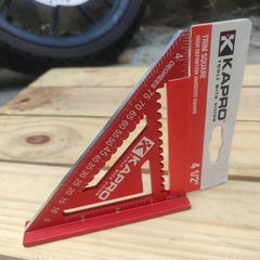 Thước Eke Vuông Đỏ Kapro 446 (7 Inch) – Hợp Kim Nhôm Nguyên Khối, Vạch Chia Khắc Laser Bền Bỉ