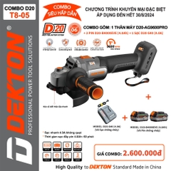 Máy mài cầm tay dùng pin D20 Dekton D20-AG9600PRO (Chân Dewalt)