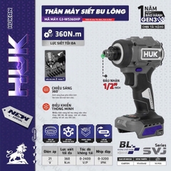 Máy Siết Bu Lông Hukan G3-WS360HP Không Chổi Than, Lực Siết 360Nm, Đầu 1/2 inch Đa Năng