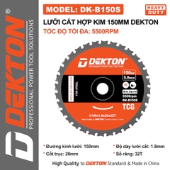 Lưỡi Cắt Dekton Cao Cấp - Cắt Nhôm, Gỗ, Sắt Hợp Kim (Nhiều Kích Thước 125mm - 355mm)