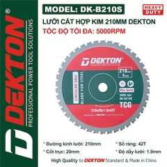 Lưỡi Cắt Dekton Cao Cấp - Cắt Nhôm, Gỗ, Sắt Hợp Kim (Nhiều Kích Thước 125mm - 355mm)