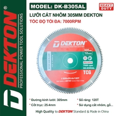 Lưỡi Cắt Dekton Cao Cấp - Cắt Nhôm, Gỗ, Sắt Hợp Kim (Nhiều Kích Thước 125mm - 355mm)