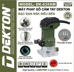 Máy Phay Gỗ Cầm Tay Dekton DK-635M 580W, Cốt 6.35mm, Tốc Độ 32000 Vòng/Phút, Bạc Đạn NSK Siêu Bền