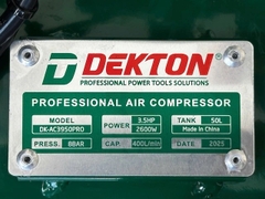 MÁY NÉN KHÍ KHÔNG DẦU 50L DEKTON  DK-AC3950PRO – BẢO HÀNH BÌNH NÉN 3 NĂM