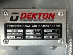 MÁY NÉN KHÍ KHÔNG DẦU 50L DEKTON DK-AC3950PROMAX - BÌNH HỢP KIM NHÔM CAO CẤP, BẢO HÀNH BÌNH NÉN 5 NĂM