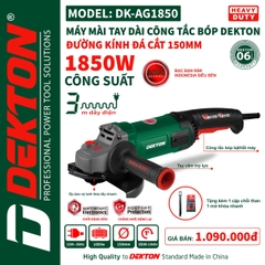 DK-AG1850 Máy mài tay dài công tắc bóp 1800w đĩa 150mm DEKTON