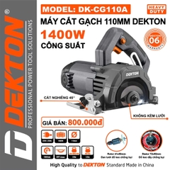 Máy Cắt Gạch Dekton DK-CG125 1600W, Lưỡi 110-125mm | Chuyên Nghiệp, Chính Hãng