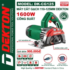 Máy Cắt Gạch Dekton DK-CG125 1600W, Lưỡi 110-125mm | Chuyên Nghiệp, Chính Hãng