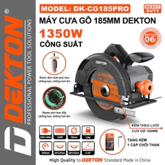 Máy Cưa Gỗ Cầm Tay Dekton DK-CG185PRO 1350W - Lưỡi 185mm, Chống Bụi và Ẩm