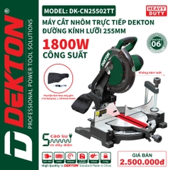 Máy cắt nhôm trực tiếp Dekton DK-CN25502TT ( Chưa có lưỡi cắt)