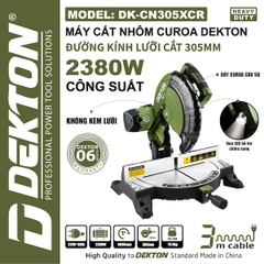 Máy Cắt Nhôm Dekton DK-CN305XCR Chuyên Nghiệp 2380W Dây Curoa Tốc Độ 6000Rpm Có Đèn LED Hỗ Trợ