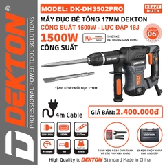 Máy đục 17mm có chống rung Dekton 1500W DK-DH3502PRO
