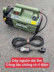 Máy Xịt Rửa Xe Mini Dekton DK-RX3001XMAX - Có Chỉnh Áp, Chống Rò Điện, Motor Cảm Ứng Từ 100% Đồng