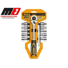 Bộ 12 đầu tuýp tay vặn 1/4" INGCO HKTS14122