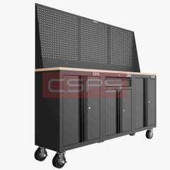 Tủ dụng cụ CSPS 183cm - 3 tủ màu đen/đỏ