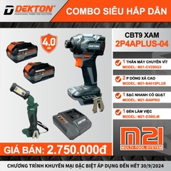 Máy Siết 250N Vít Dùng Pin 21V Dekton M21-CV250G3 Nâng Cấp Thế Hệ Mới Gen 3