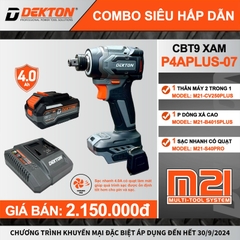 Máy Siết Bu Lông, Vít 2 Trong 1 Dùng Pin 21V Dekton M21-CV250Plus