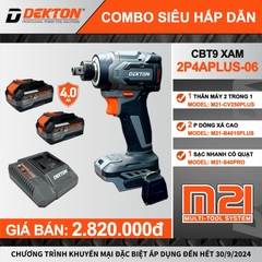Máy Siết Bu Lông, Vít 2 Trong 1 Dùng Pin 21V Dekton M21-CV250Plus
