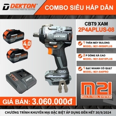 MÁY SIẾT BULONG 590N DÙNG PIN 21V DEKTON M21-IW590PLUS