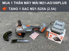Máy mài cầm tay hoạt động bằng pin, hiệu DEKTON, Model: M21-AG100PLUS