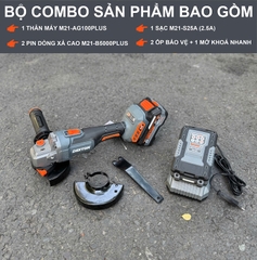 Máy mài cầm tay hoạt động bằng pin, hiệu DEKTON, Model: M21-AG100PLUS