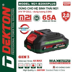Pin DEKTON M21 Plus 21V – Dùng Cho Máy Khoan, Cắt, Siết Chân Phổ Thông hệ M21