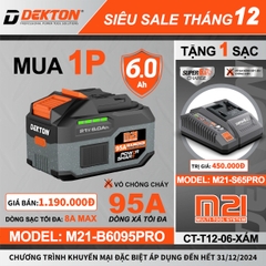 Pin Thế Hệ Mới PROMAX Chân Phổ Thông DEKTON 21V