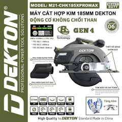 Máy Cắt Hợp Kim Dùng Pin 185mm Dekton M21-CHK185XPROMAX (Gen 4 - Không Chổi Than)