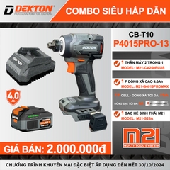 Máy Siết Bu Lông, Vít 2 Trong 1 Dùng Pin 21V Dekton M21-CV250Plus