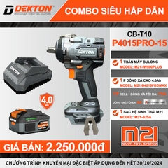 MÁY SIẾT BULONG 590N DÙNG PIN 21V DEKTON M21-IW590PLUS