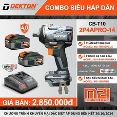 MÁY SIẾT BULONG 590N DÙNG PIN 21V DEKTON M21-IW590PLUS