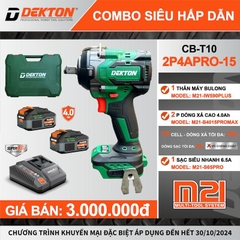 MÁY SIẾT BULONG 590N DÙNG PIN 21V DEKTON M21-IW590PLUS