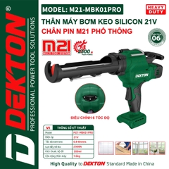 Máy Bơm Keo Silicol Dùng Pin Phổ Thông 21V Dekton M21-MBK01PRO
