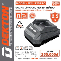 Đế Sạc Pin Dành Cho Dòng Máy 21V Chân Phổ Thông Dekton M21