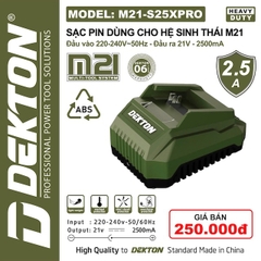 Đế Sạc Pin Dành Cho Dòng Máy 21V Chân Phổ Thông Dekton M21