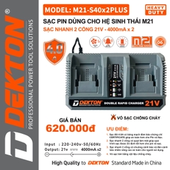 Sạc nhanh đôi hệ M21 Dekton M21-S40x2PLUS