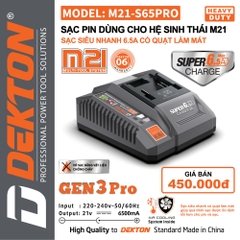 Sạc Siêu Nhanh 6.5Ah Dekton M21-S65Pro