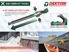 MÁY THỔI BỤI, THỔI LÁ DÙNG PIN 21V DEKTON M21-TB03 - MẪU MỚI NHẤT